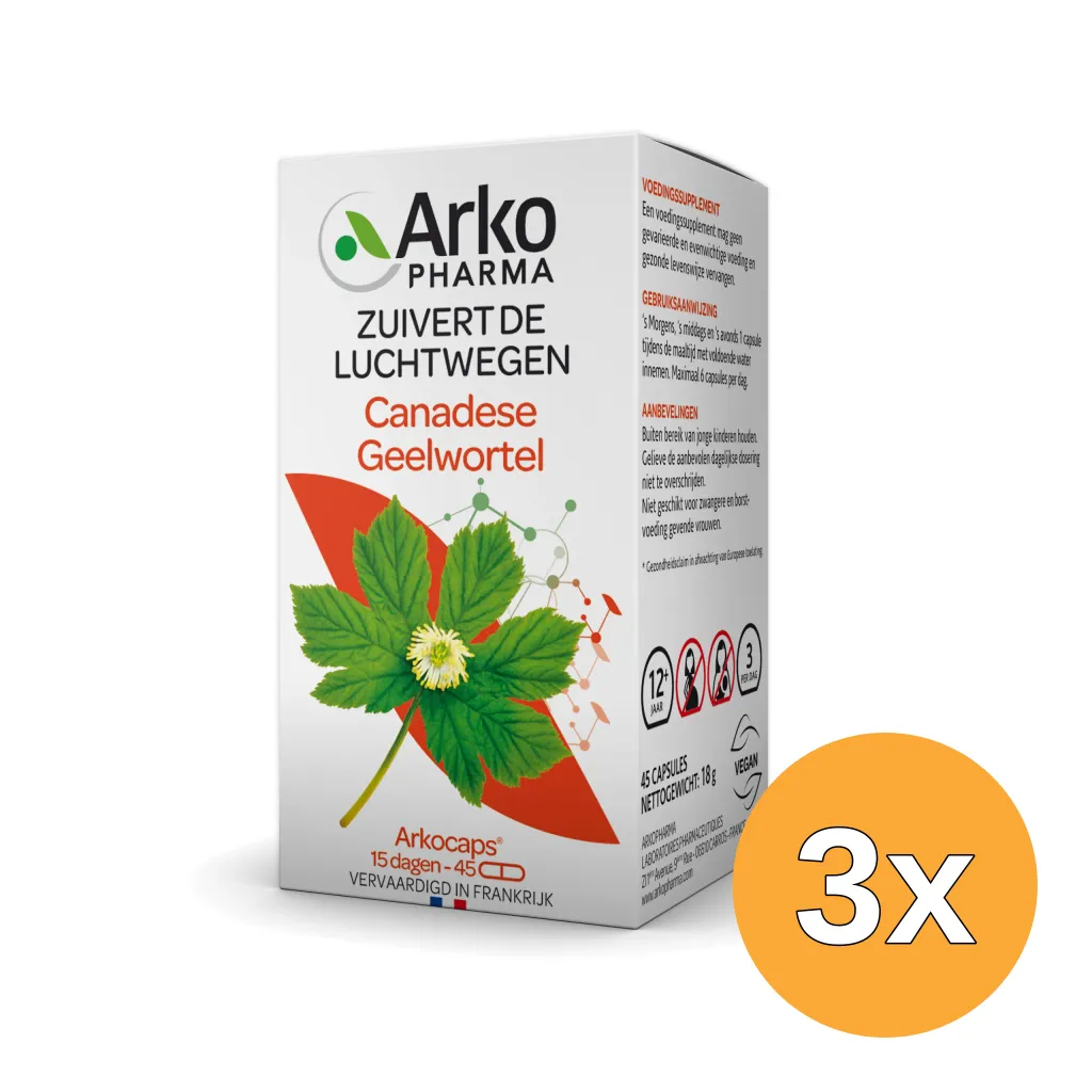 3x Arkocaps Canadese Geelwortel (45 capsules)