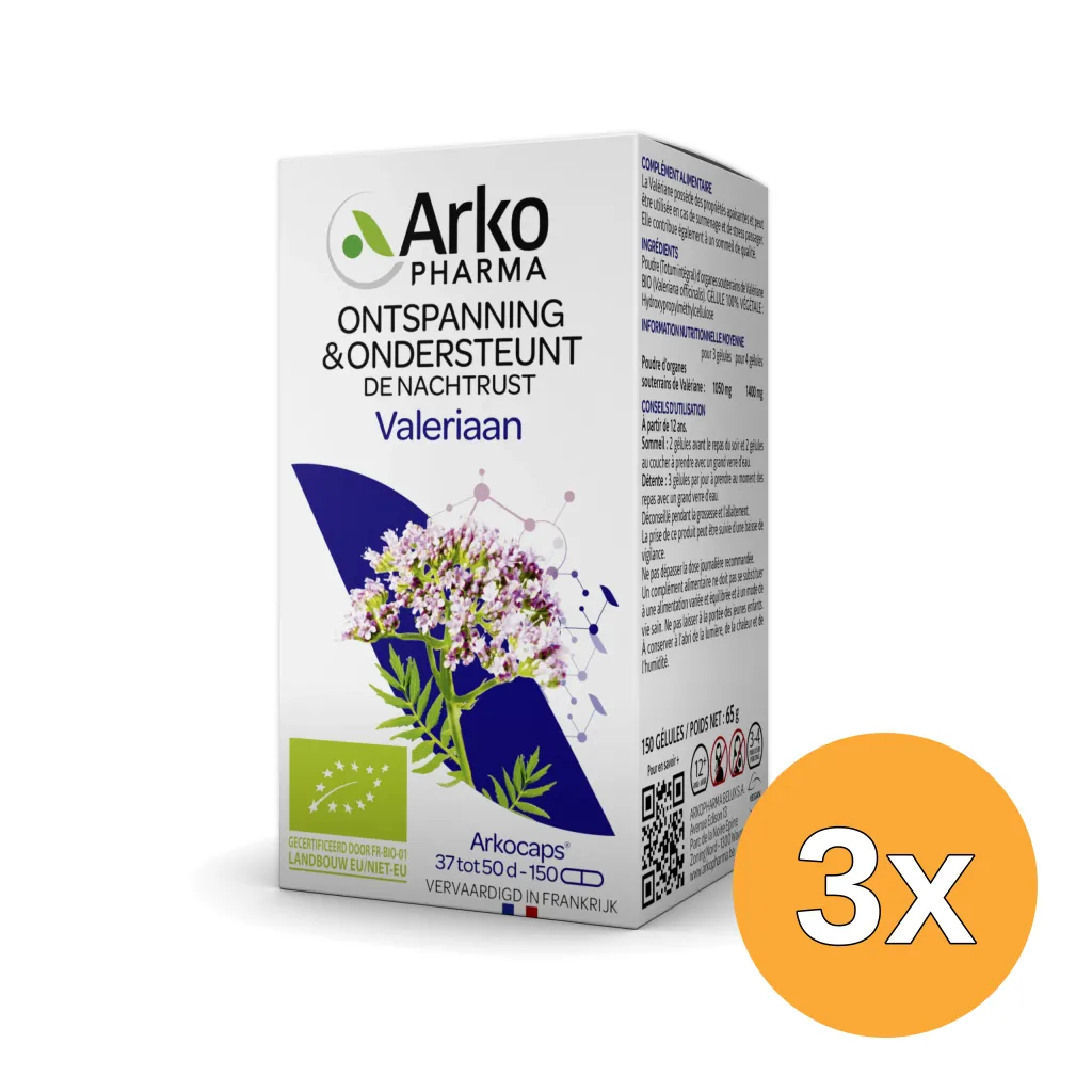 3x Arkocaps Valeriaan Bio (150 capsules)