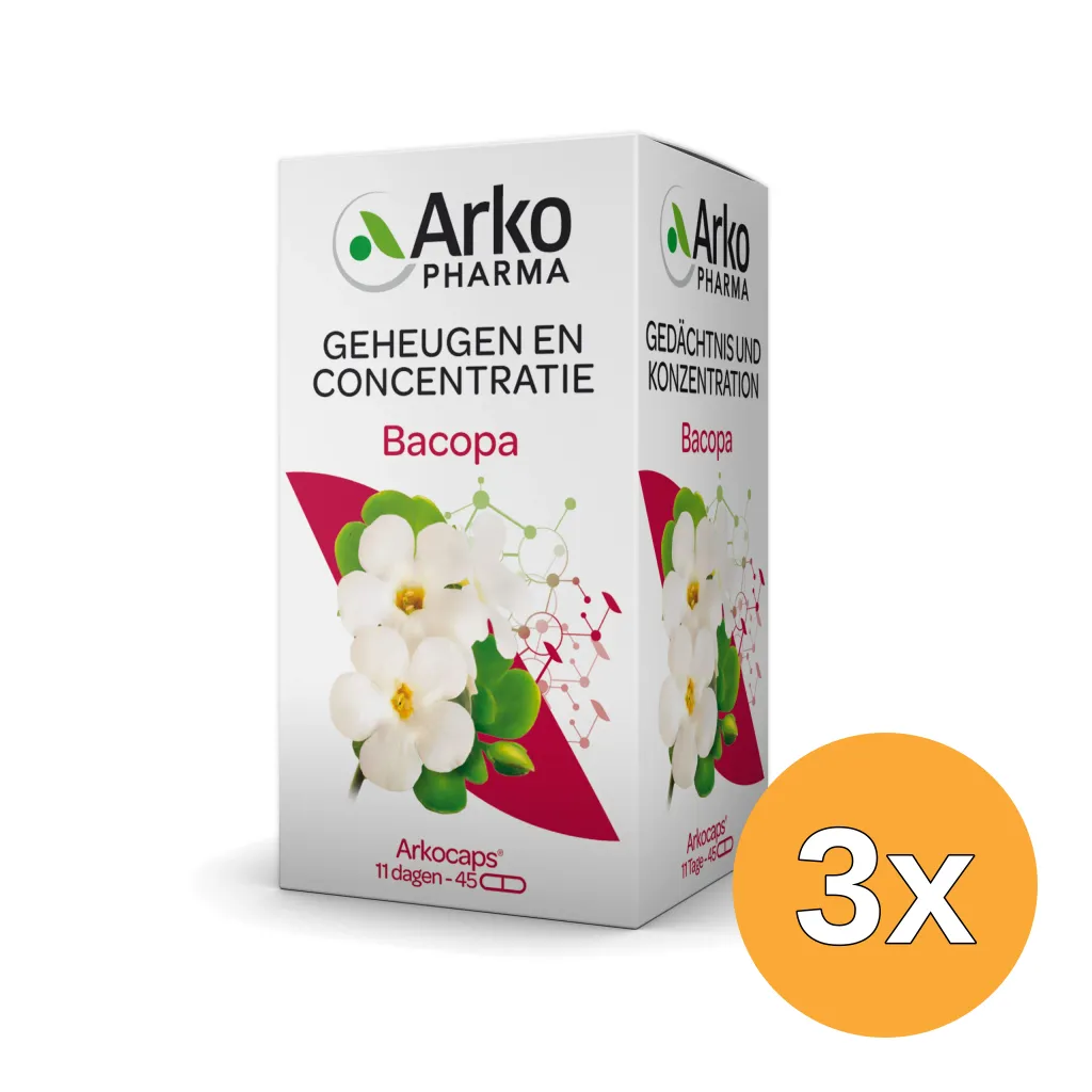 3x Arkocaps Bacopa (45 capsules)