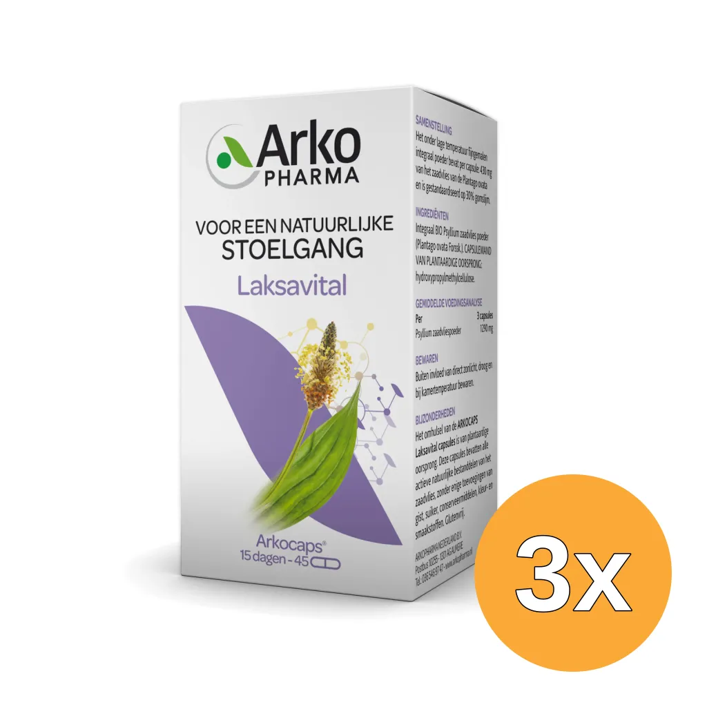 3x Arkocaps Laksavital Bio (45 capsules)