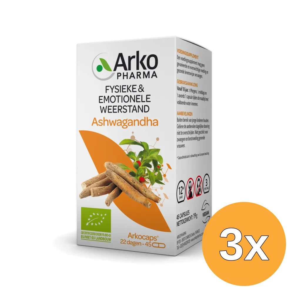 3x Arkocaps Ashwaganda (45 capsules)