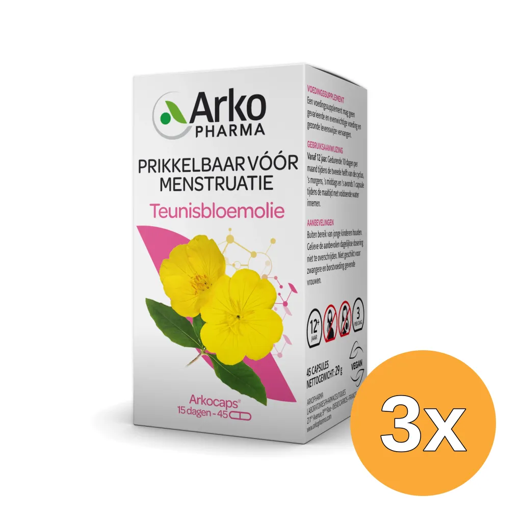 3x Arkocaps Teunisbloemolie Bio (45 capsules)