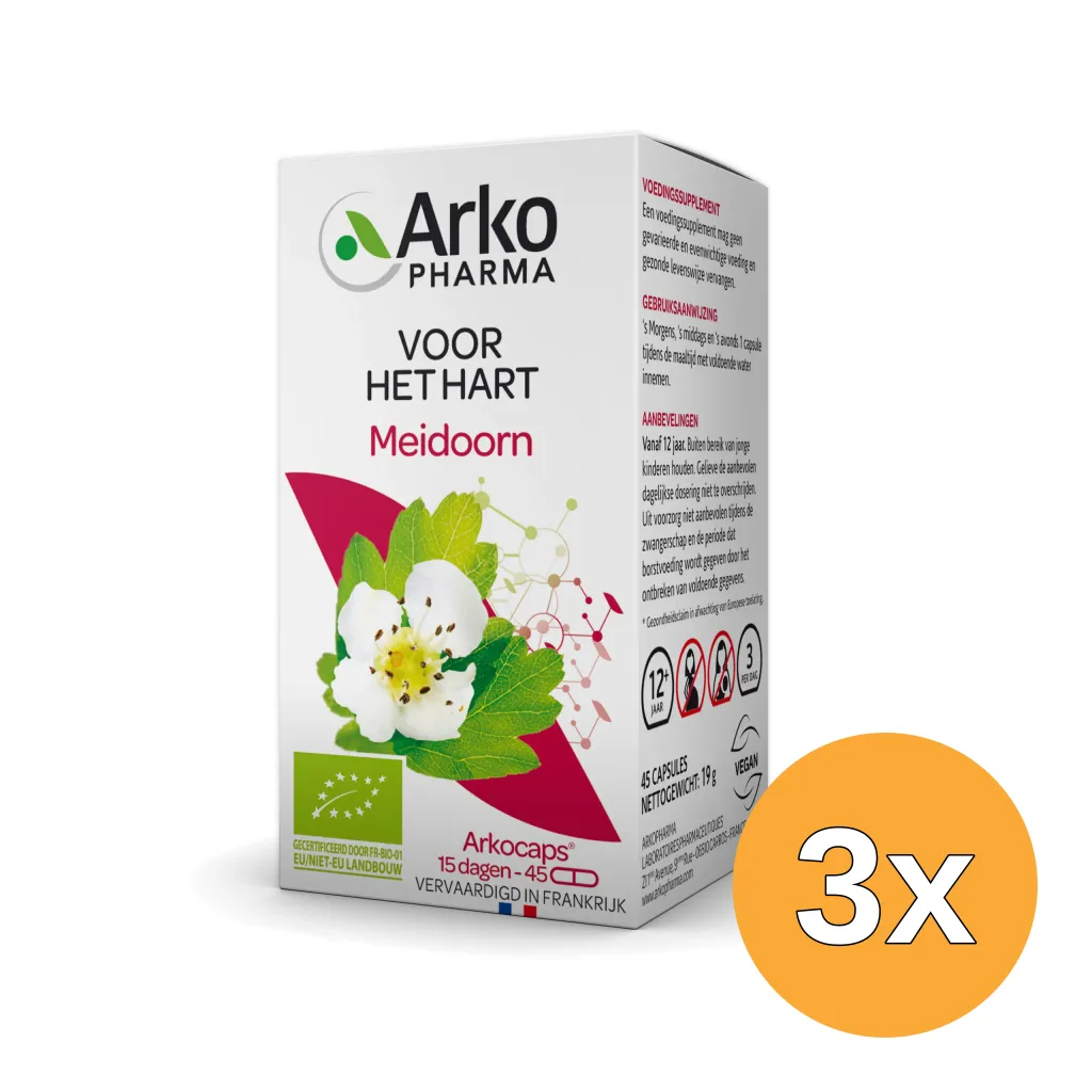 3x Arkocaps Meidoorn Bio (45 capsules)