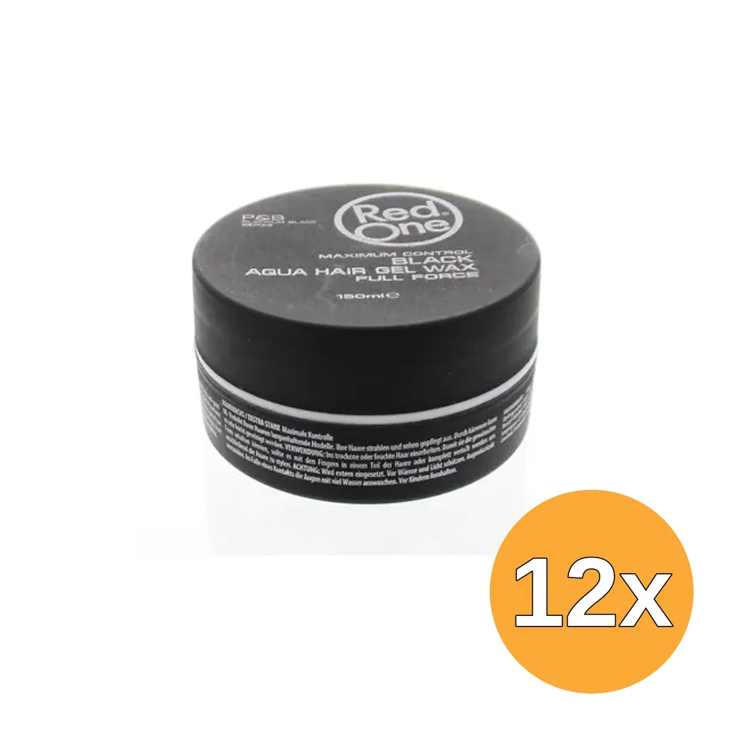 12x Red One Haarwax Aqua Black (150 ml)