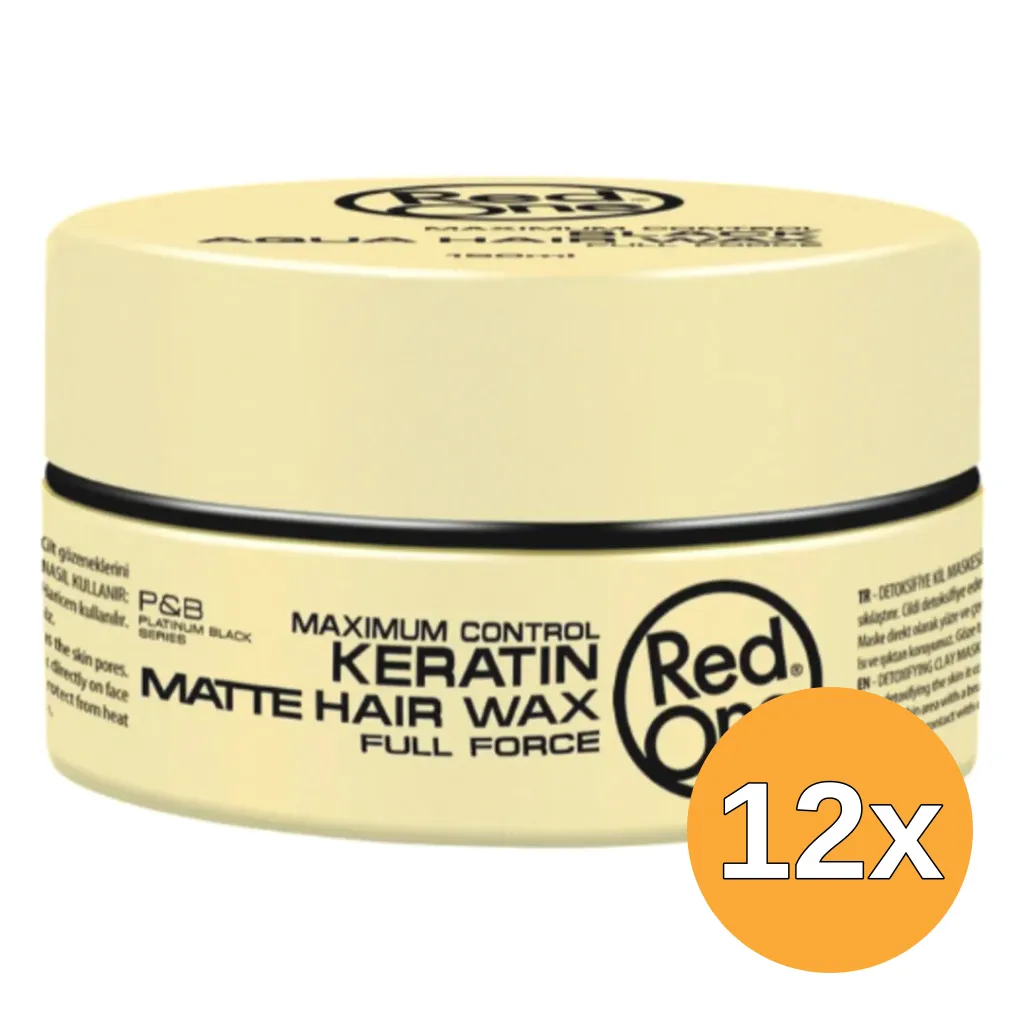 12x Red One Hairwax Keratin Matte (150 ml)