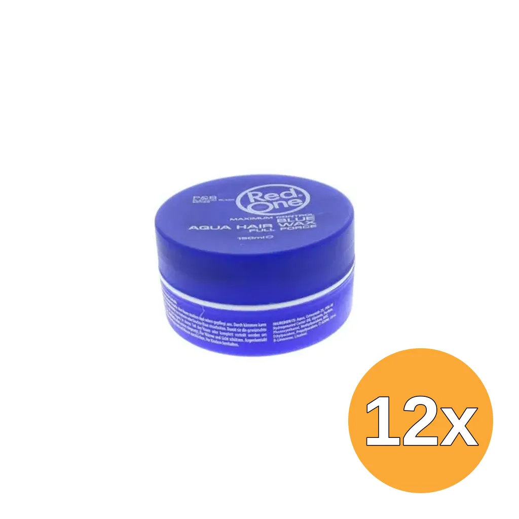 12x Red One Haarwax Aqua Blue (150 ml)