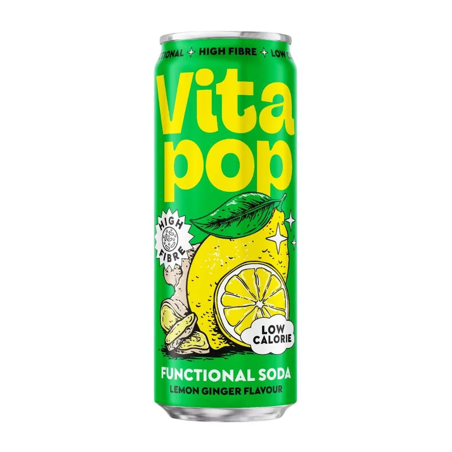 Vita Pop Soda Lemon Ginger (330 ml)