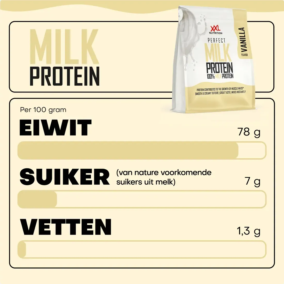 XXL Nutrition Perfect Milk Protein - Vanille (1000 gr) - image 2
