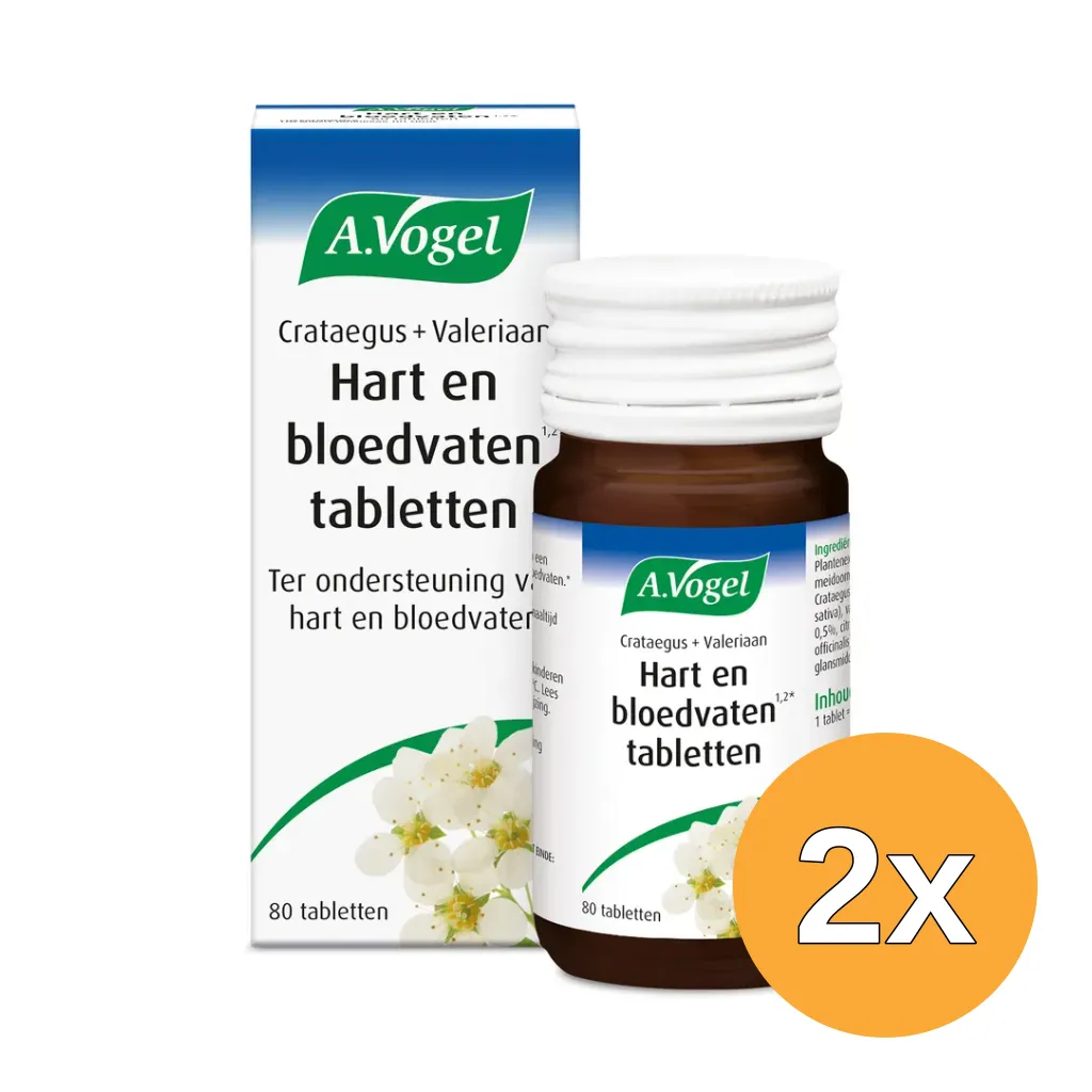 2x A.Vogel Crataegus + valeriaan (80 tabletten)