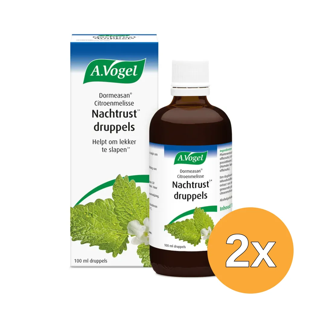 2x A.Vogel Dormeasan Citroenmelisse Nachtrust Druppels (100 ml)