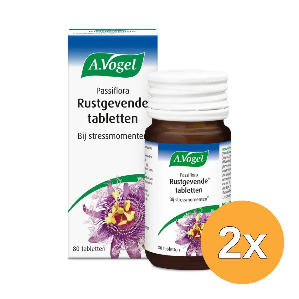 2x A.Vogel Passiflora rustgevende (80 tabletten)