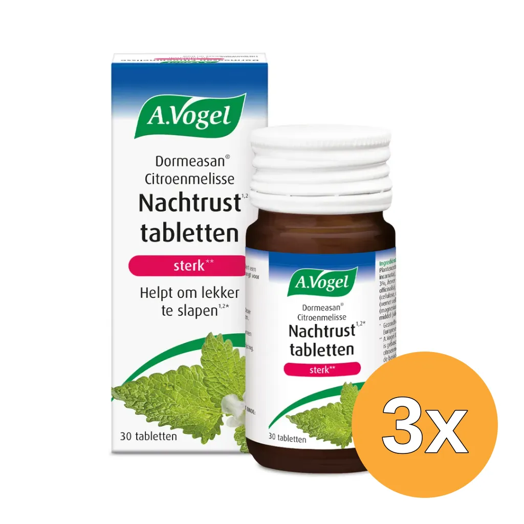 3x A.Vogel Dormeasan Citroenmelisse Nachtrust Sterk (30 Tabletten)