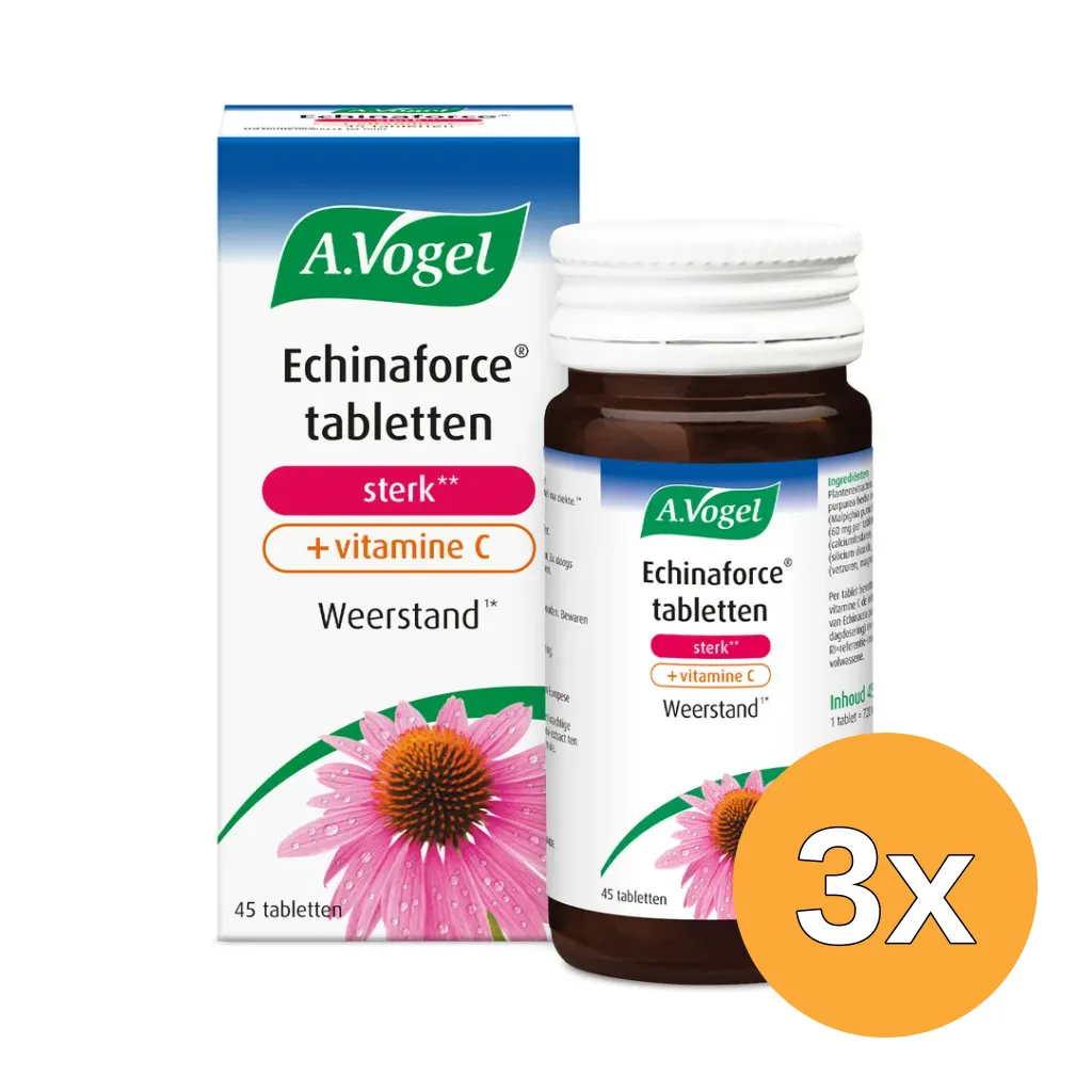 3x A.Vogel Echinaforce sterk + vitamine C (45 tabletten)