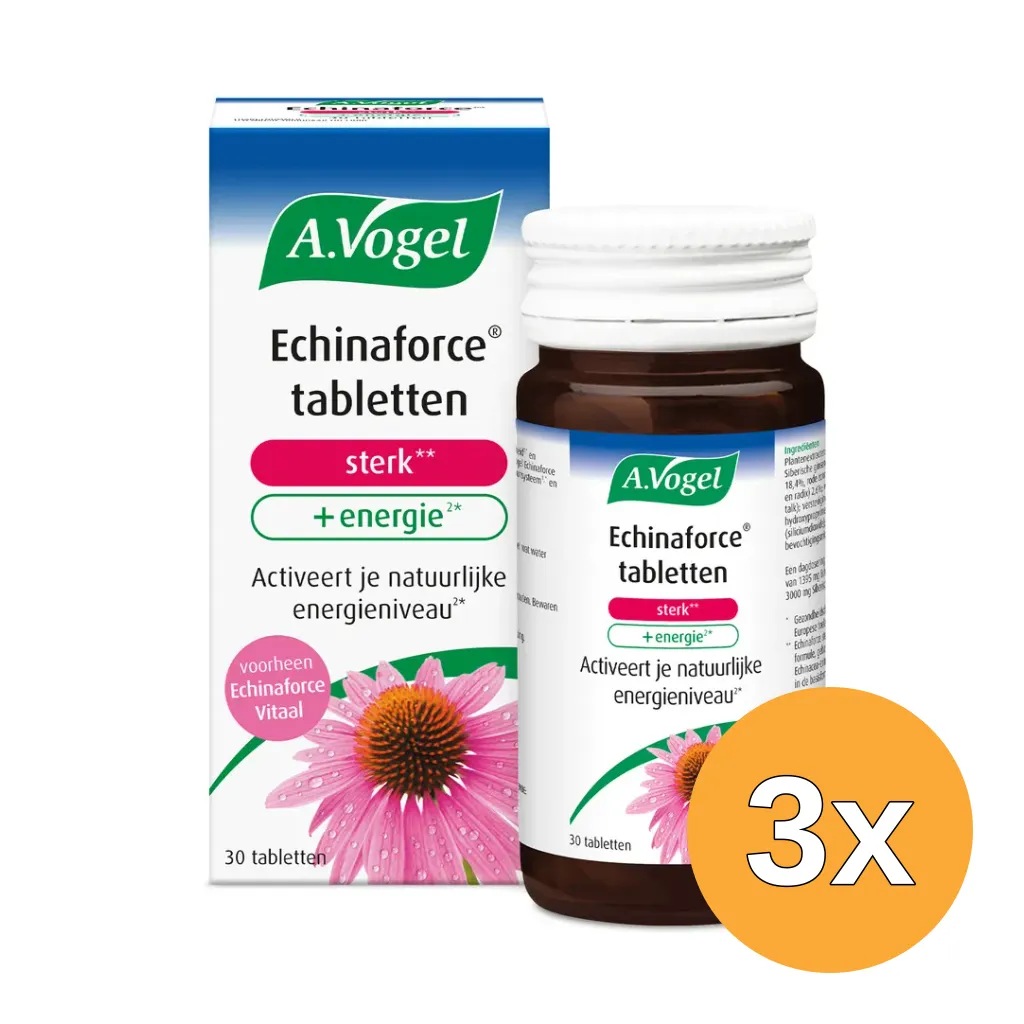 3x A.Vogel Echinaforce Tablet Sterk & Energie (30 Tabletten)