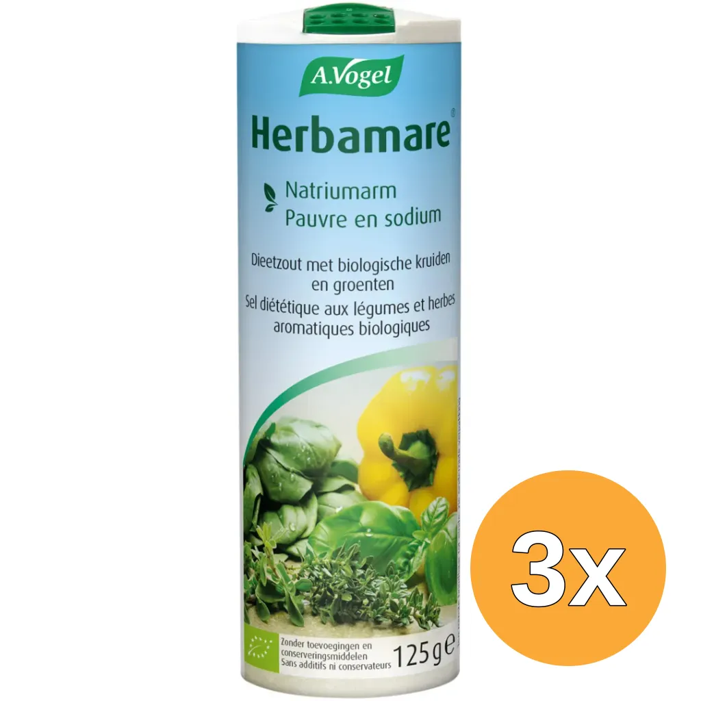 3x A.Vogel Herbamare Natriumarm Eko Bio (125 gr)