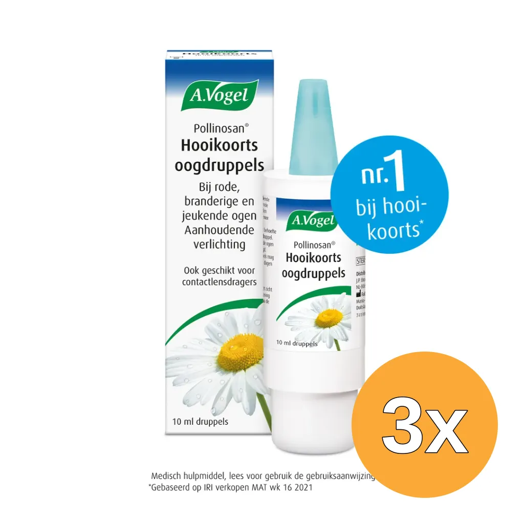 3x A.Vogel Pollinosan hooikoorts oogdruppels (10 ml)