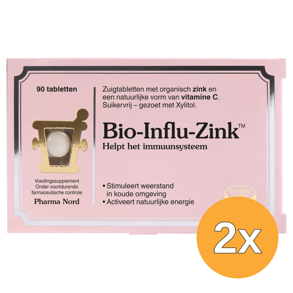 2x Pharma Nord Bio Influ Zink (90 tabletten)