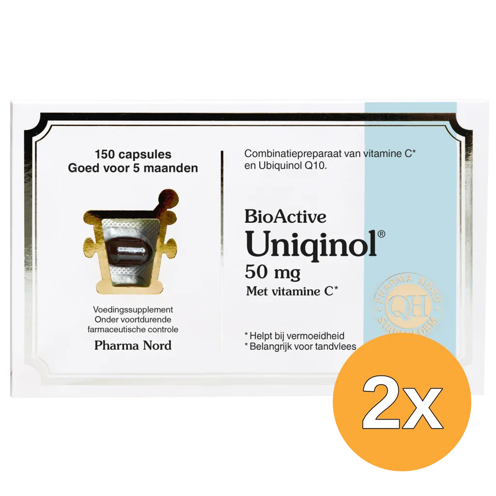 2x Pharma Nord BioActive Uniquinol 50mg QH (150 capsules)