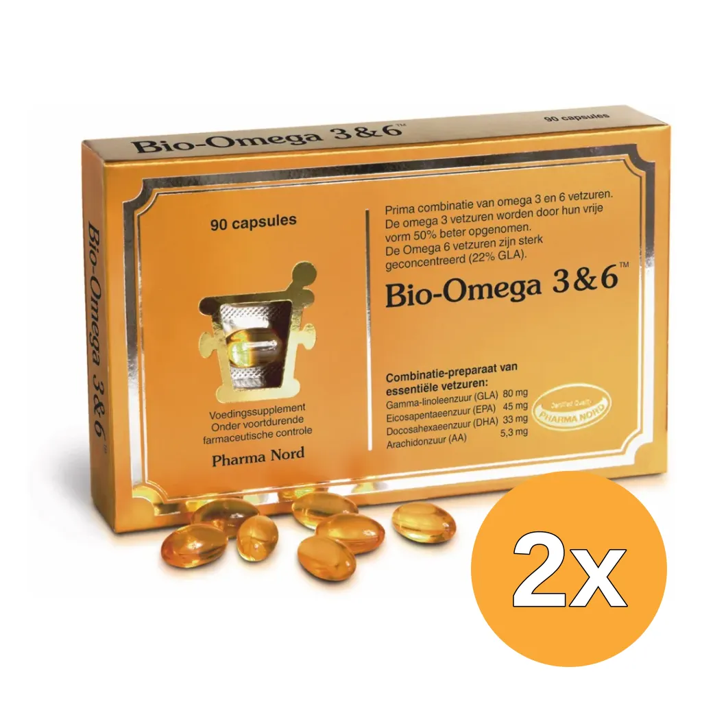 2x Pharma Nord Bio Omega 3 & 6 (90 capsules)