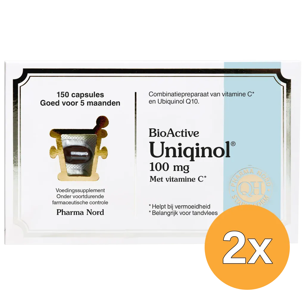 2x Pharma Nord Bio Active Uniquinol Q10 100mg (150 capsules)