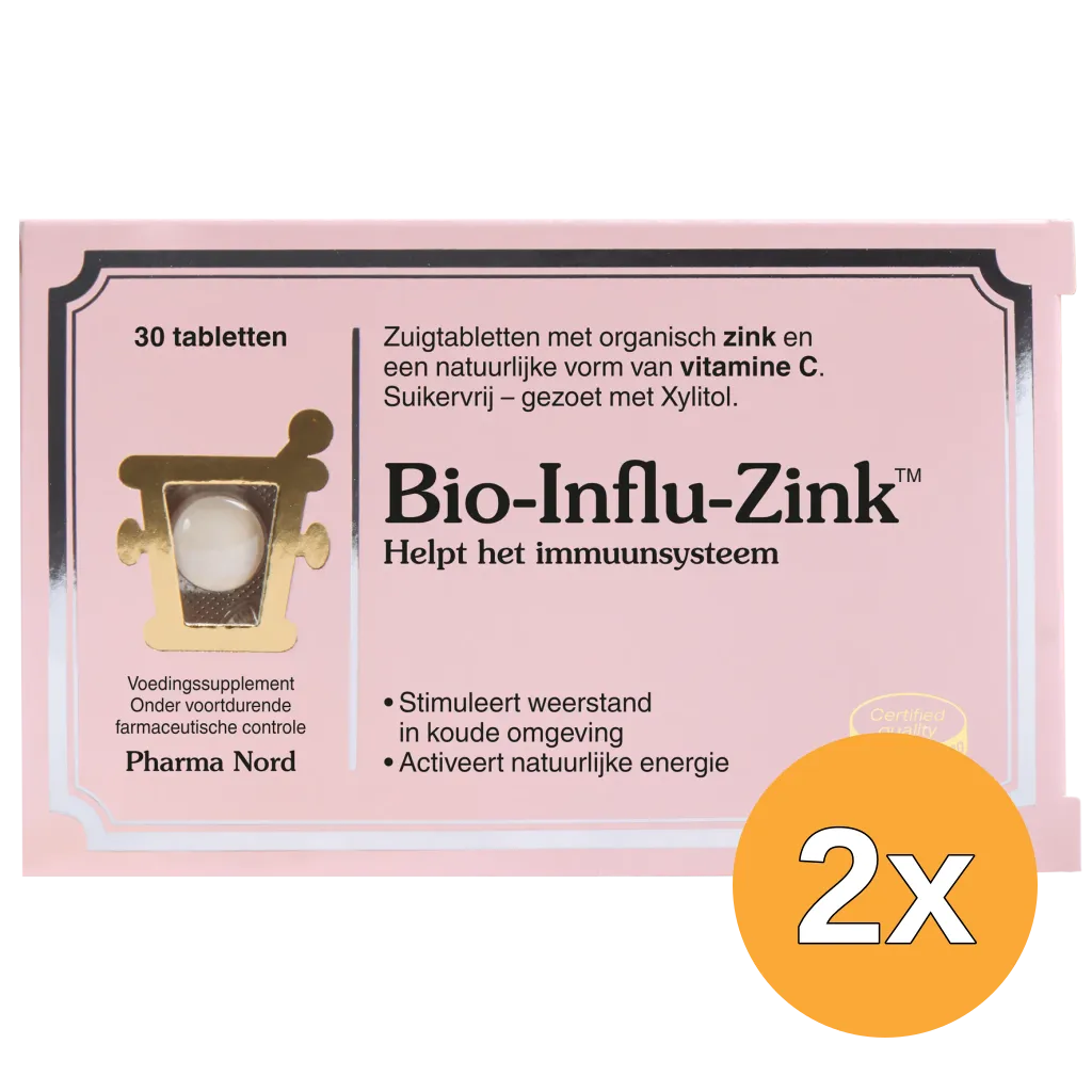 2x Pharma Nord Bio Influ Zink (30 tabletten)