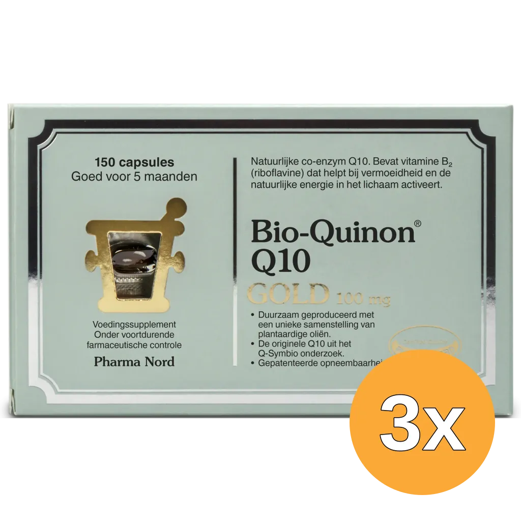3x Pharma Nord Bio Quinon Q10 Gold 100mg (150 capsules)