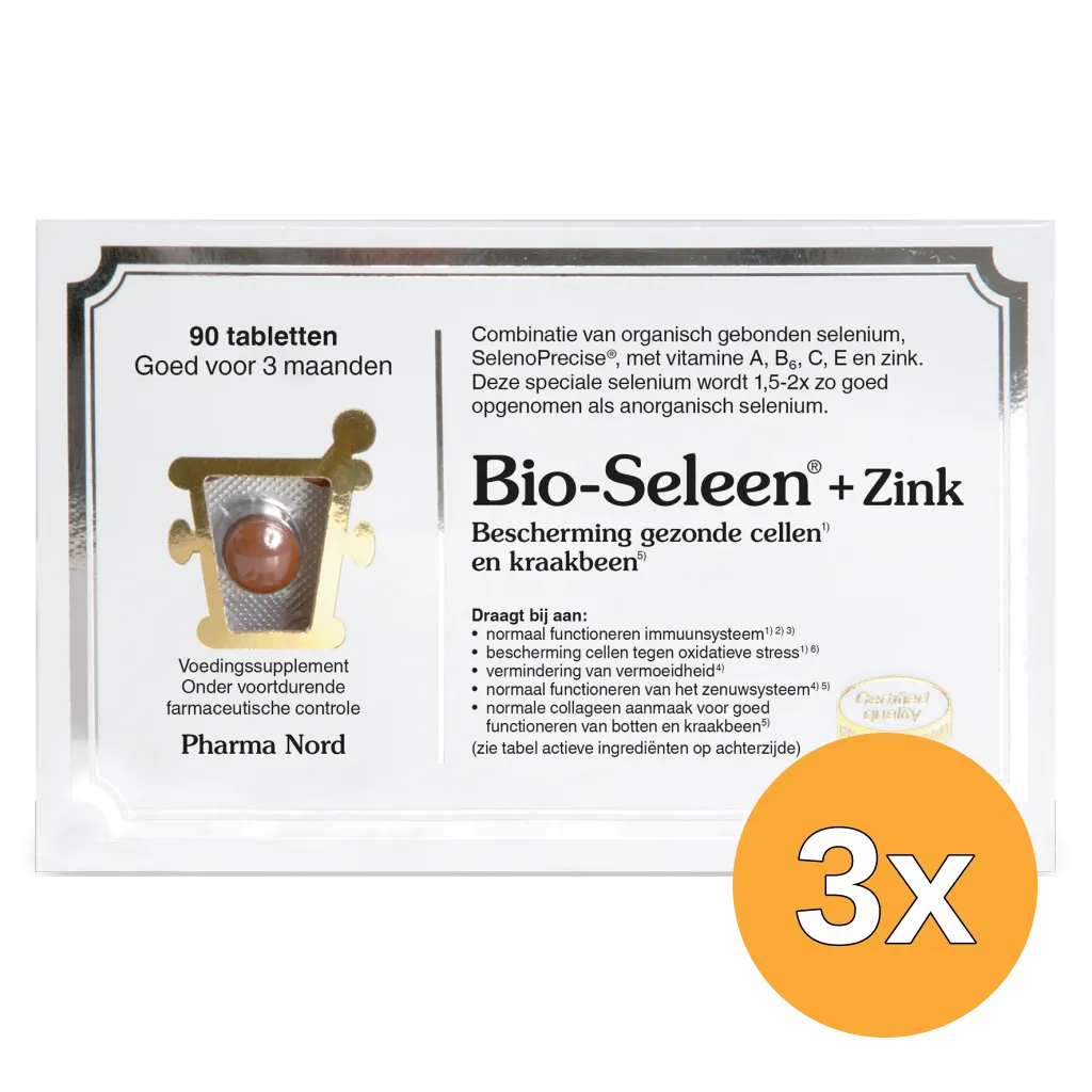3x Pharma Nord Bio-Seleen + Zink (90 tabletten)