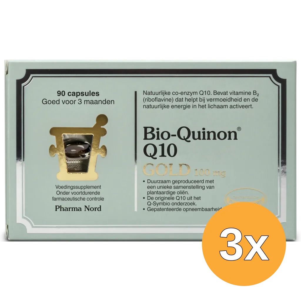 3x Pharma Nord Bio Quinon Q10 gold 100mg (90 capsules)
