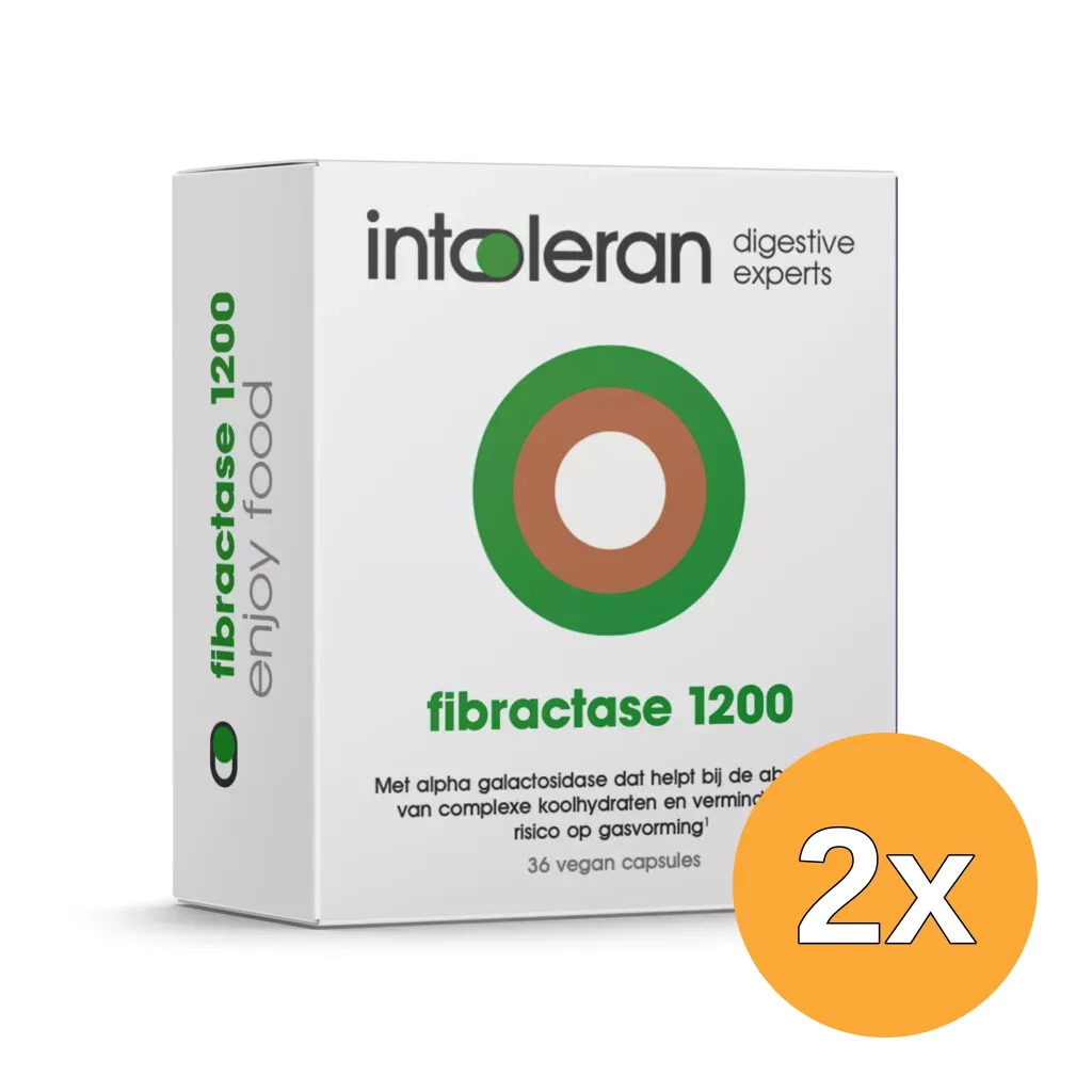 2x Intoleran Fibractase forte (36 capsules)