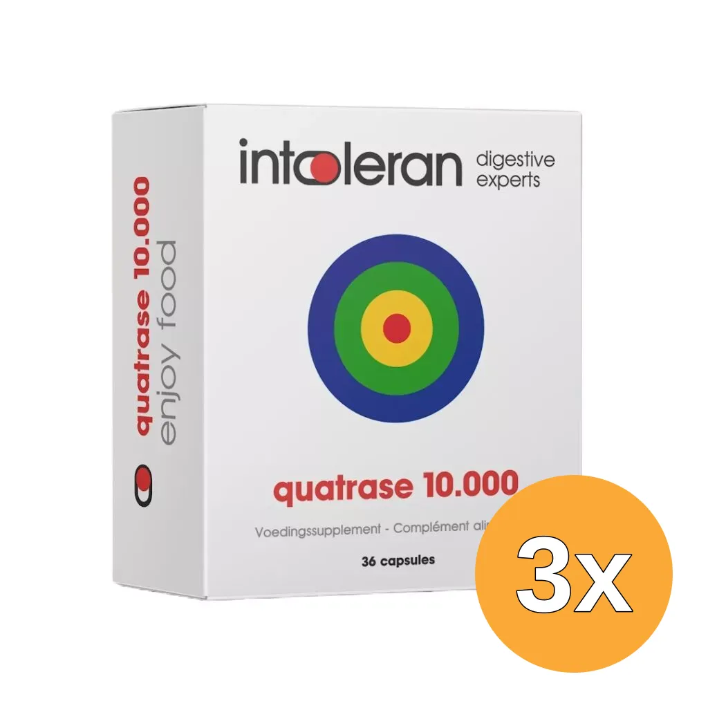 3x Intoleran Quatrase 10.000 (36 vega capsules)