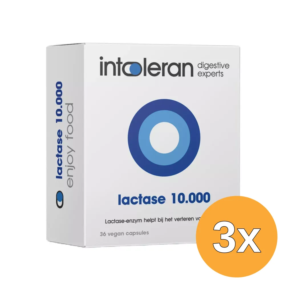 3x Intoleran Lactase 10.000 (36 capsules)