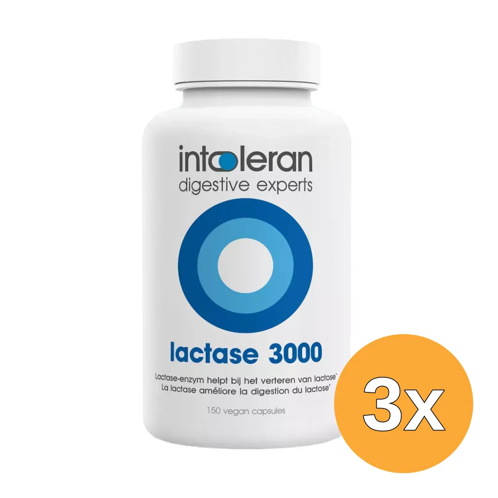 3x Intoleran Lactase 3000 (150 capsules)