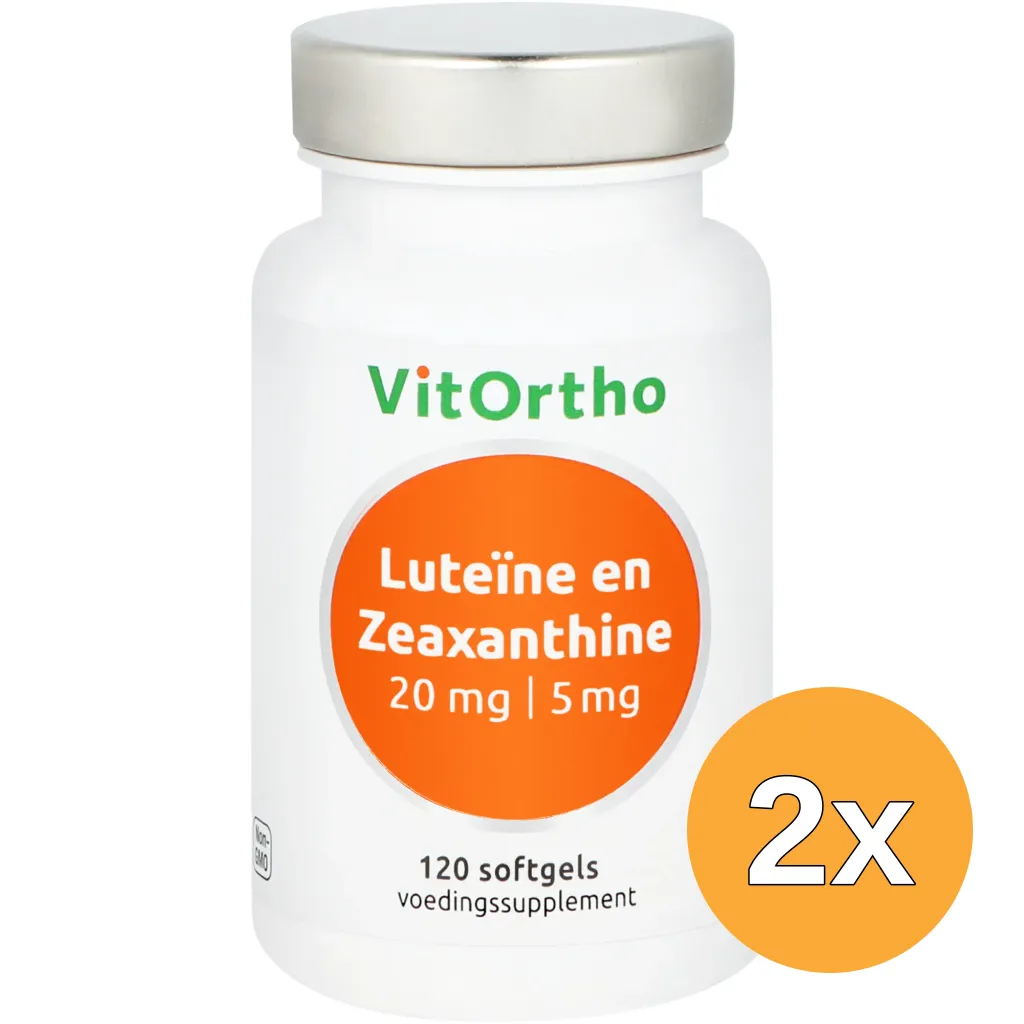 2x VitOrtho Luteïne 20mg & Zeaxanthine 5mg (120 softgels)