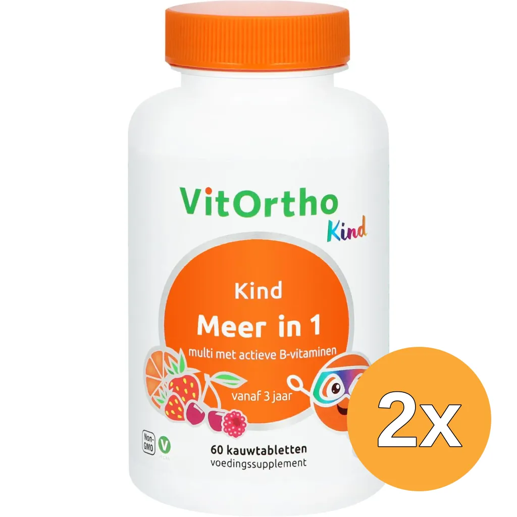 2x VitOrtho Meer in 1 kind (60 kauwtabletten)