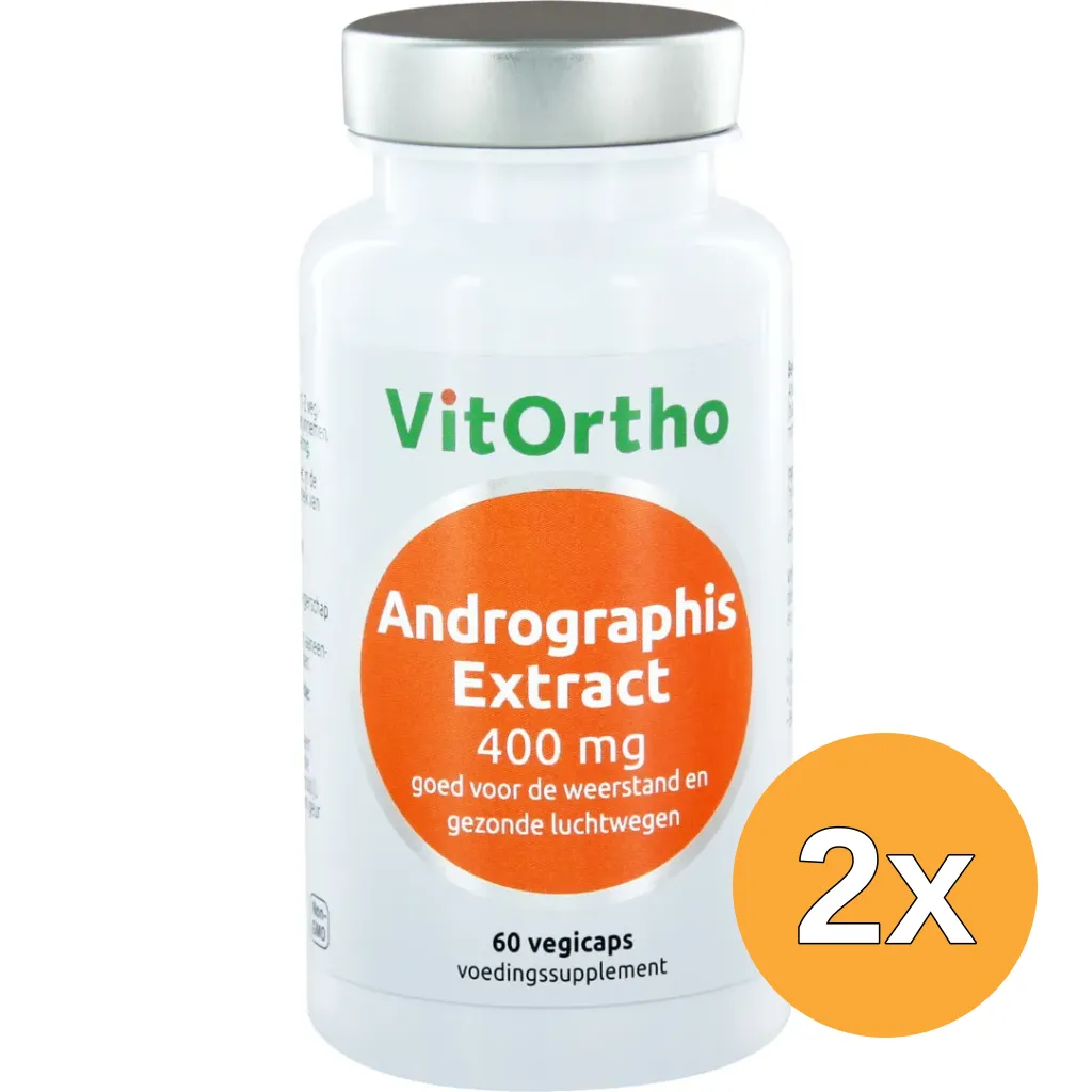 2x VitOrtho Andrographis extract 400 mg (60 vega capsules)