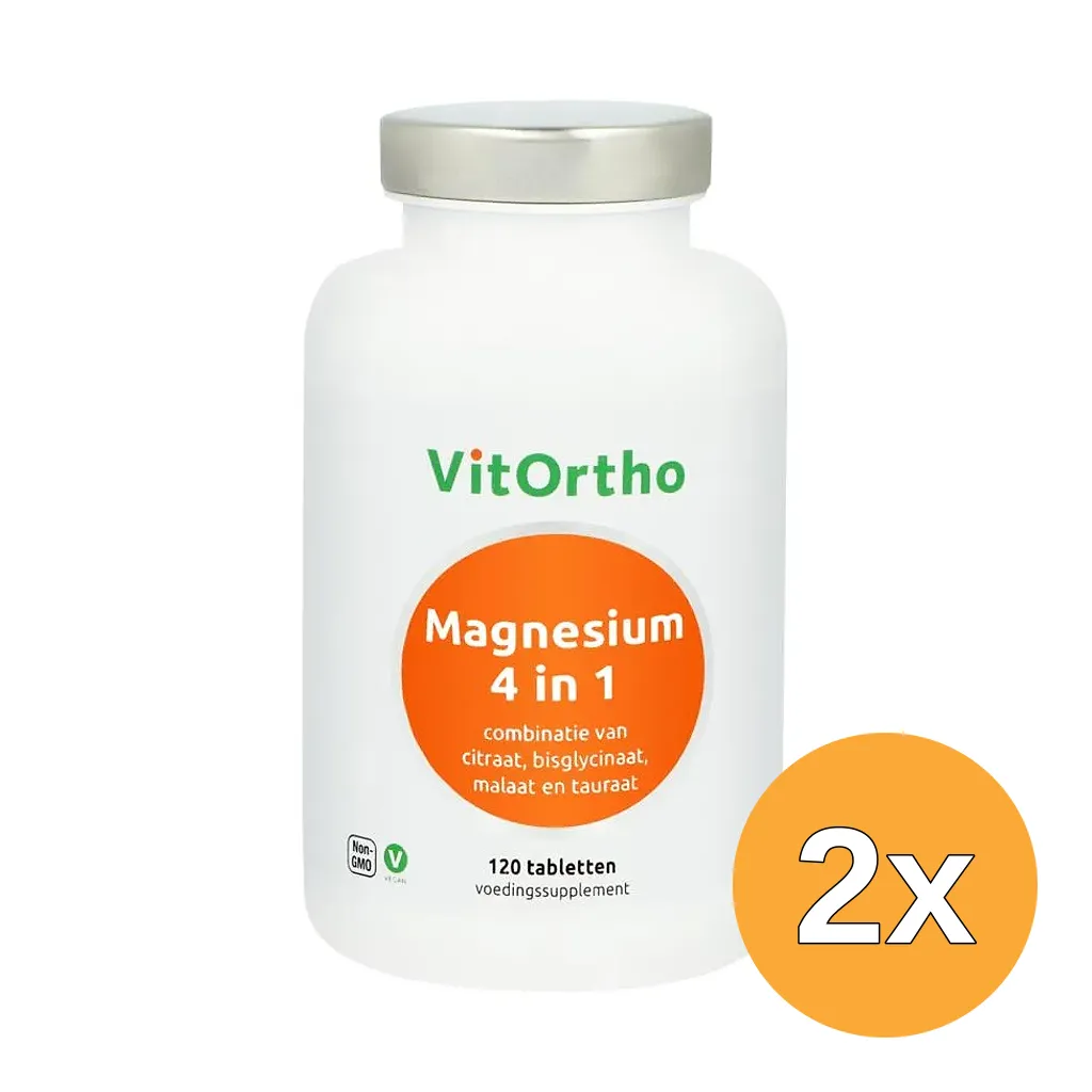 2x VitOrtho Magnesium 4 in 1 (120 tabletten)