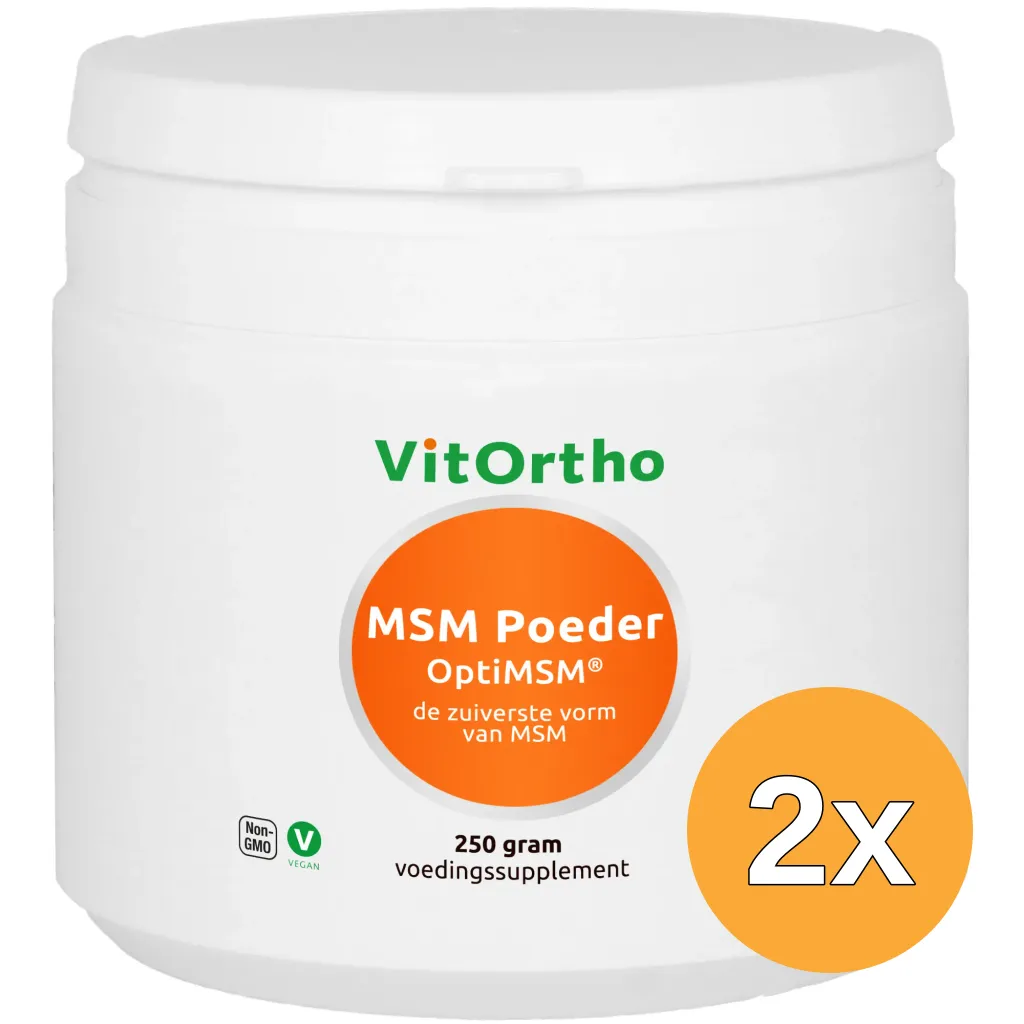 2x VitOrtho MSM Poeder OptiMSM (250 gr)