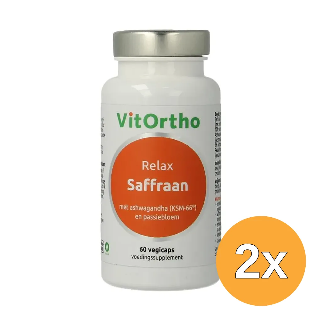 2x Vitortho Saffraan Relax (60 vega capsules)