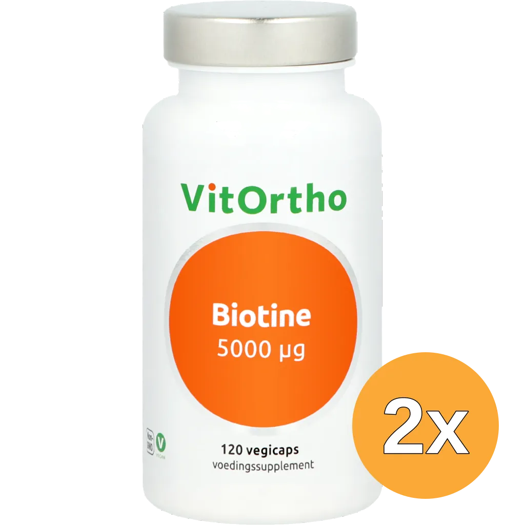 2x Vitortho Biotine 5000Mcg (120 vega capsules)