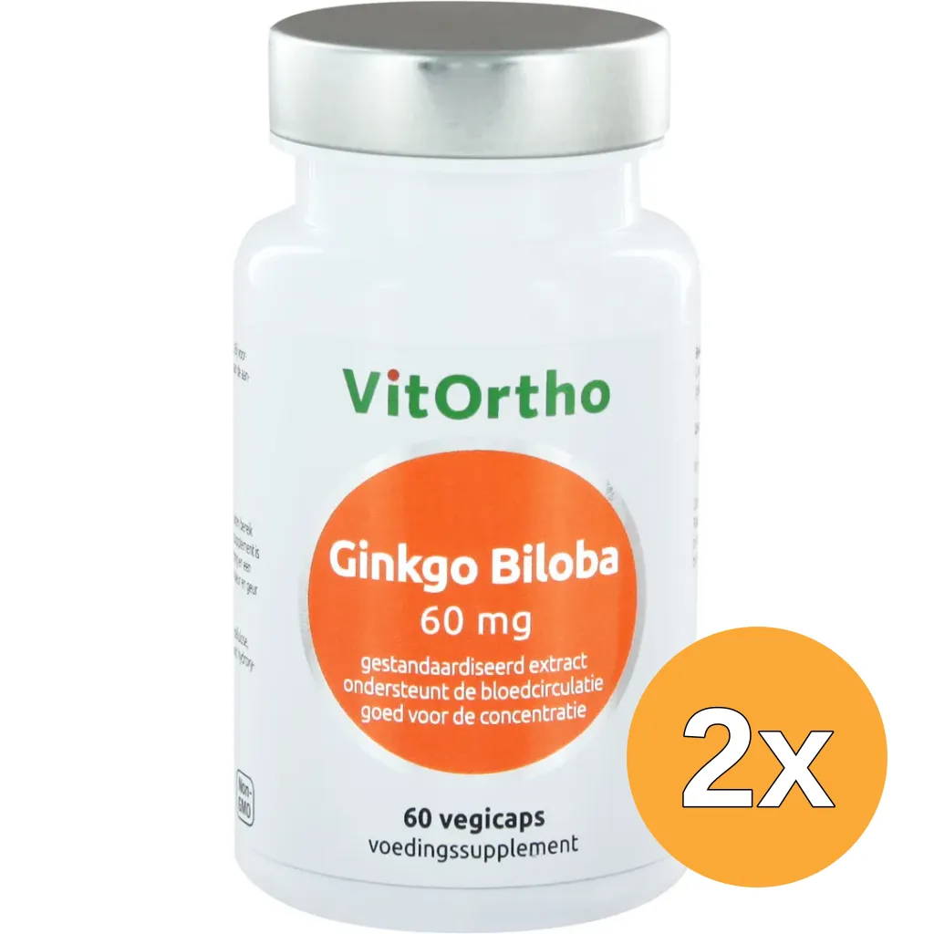 2x VitOrtho FocusForm voorheen Ginkgo Biloba (60 vega capsules)