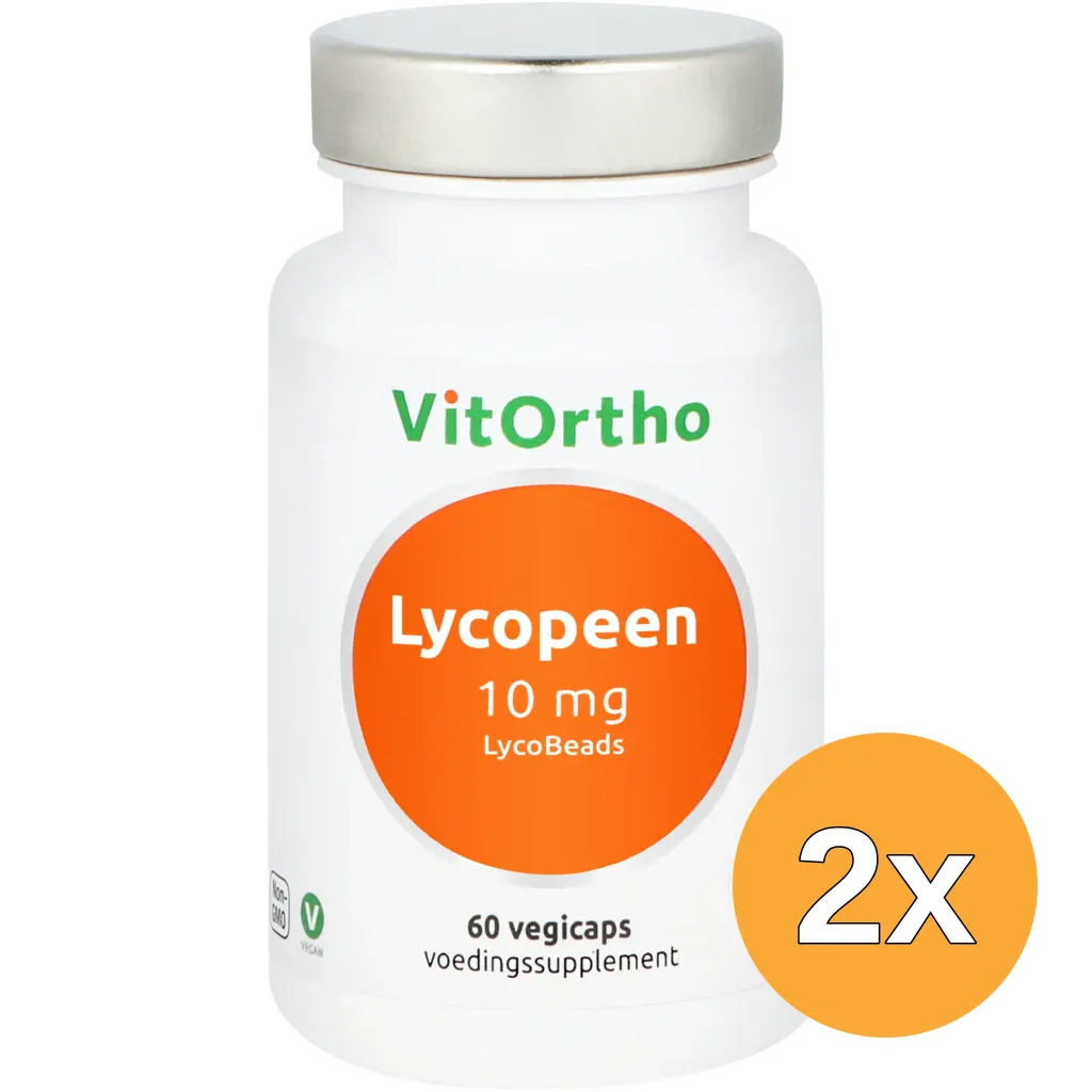 2x VitOrtho Lycopeen 10 mg (60 vega capsules)