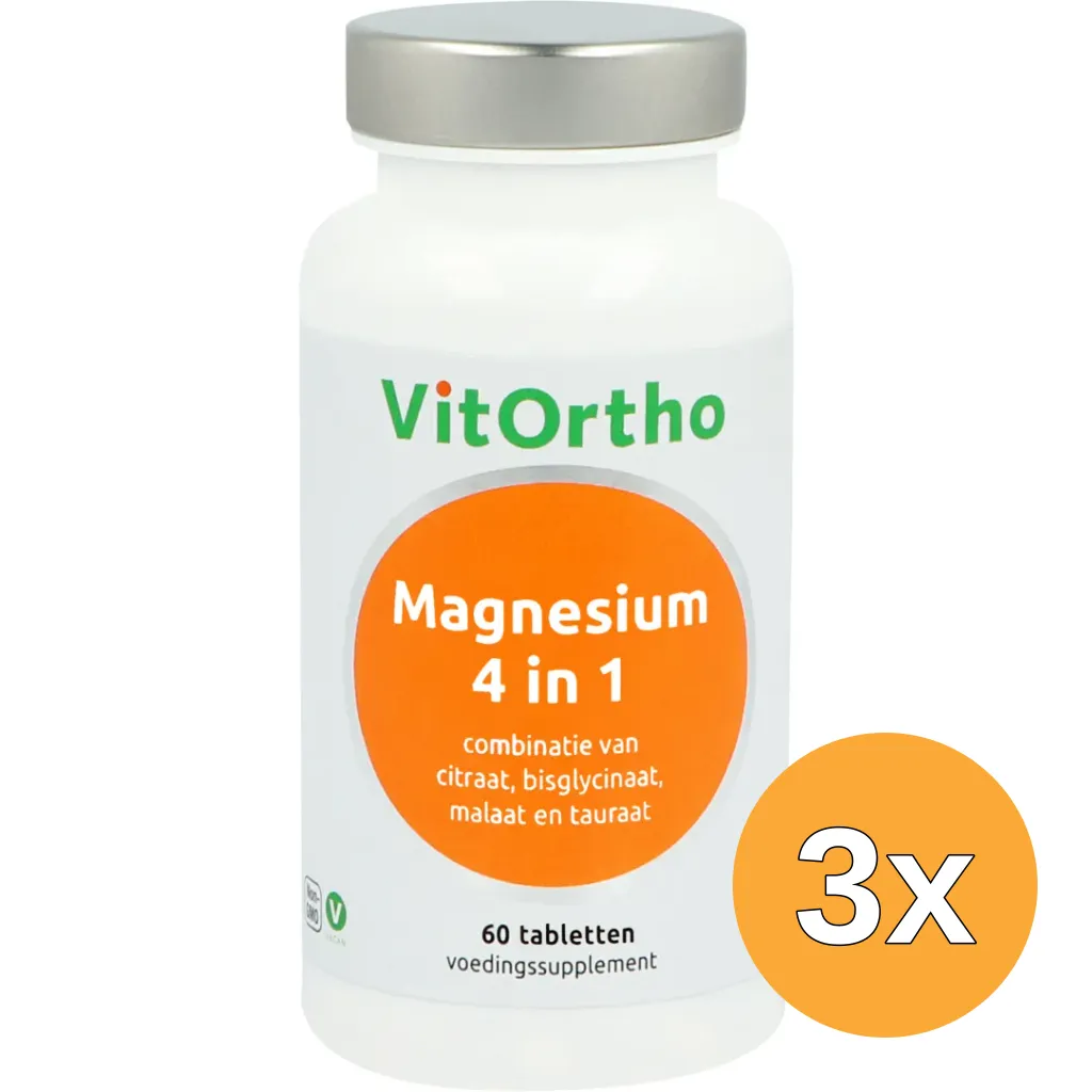 3x VitOrtho Magnesium 4 in 1 (60 tabletten)
