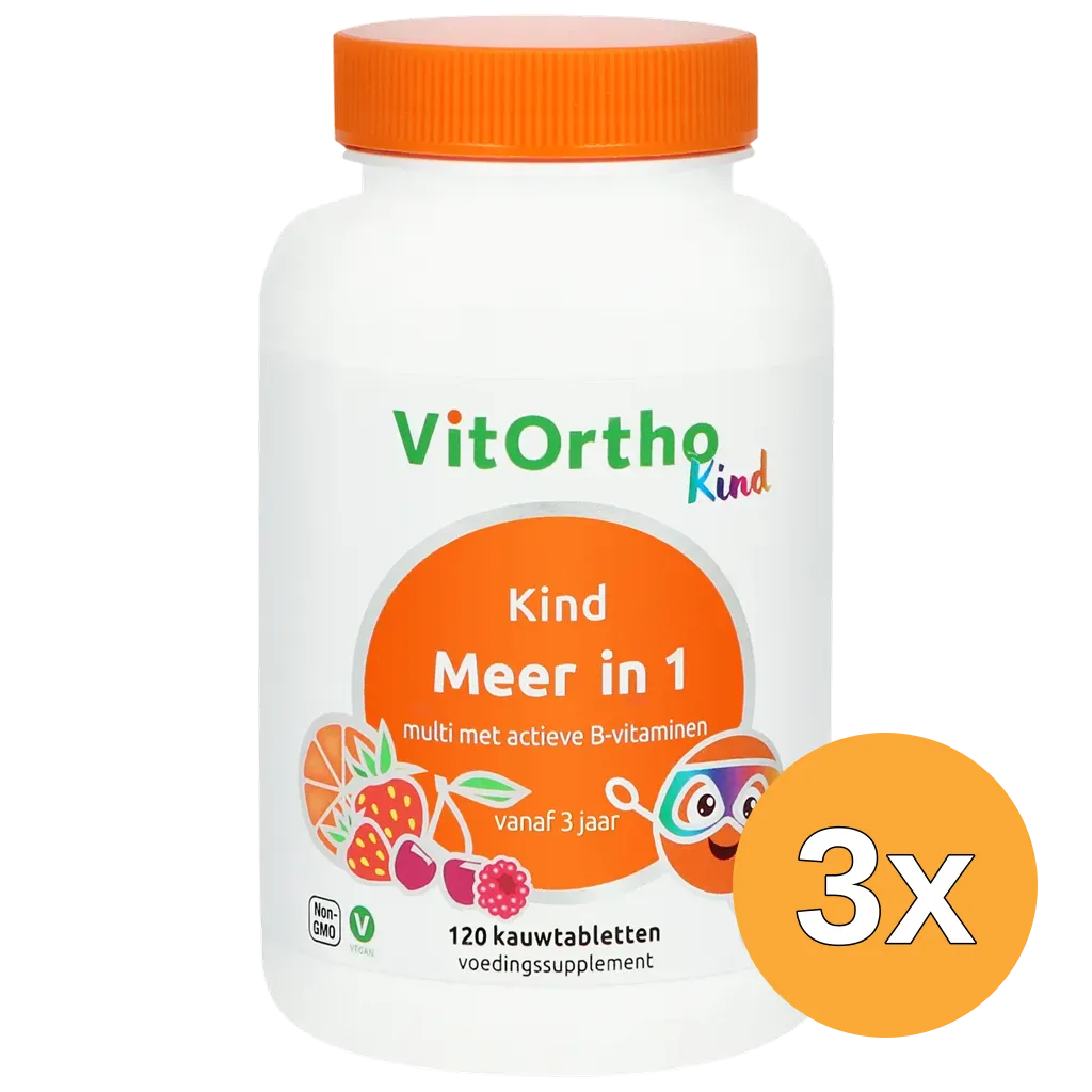 3x Vitortho Meer in 1 Kind (120 kauwtabletten)