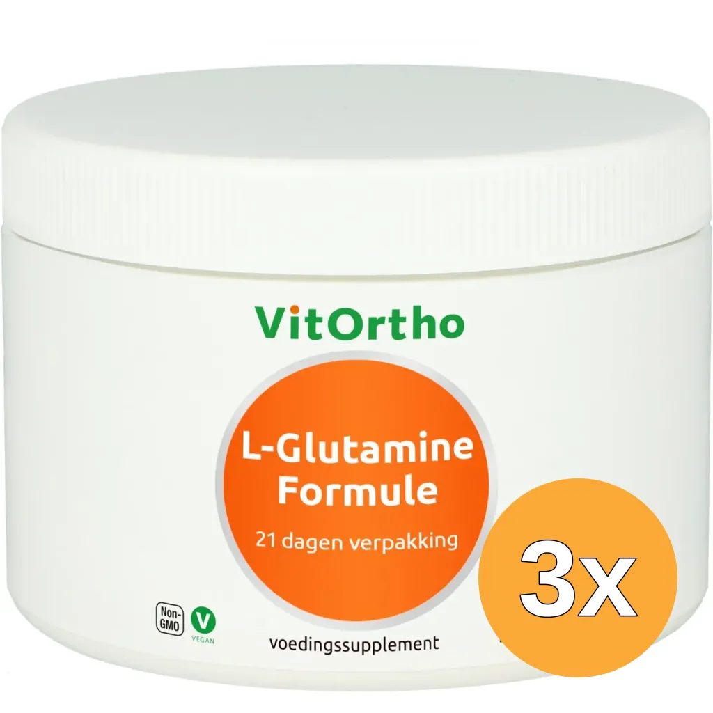 3x VitOrtho L-Glutamine formule (105 gr)