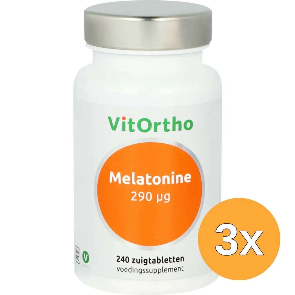 3x Vitortho Melatonine 290 Mcg (240 zuigtabletten)