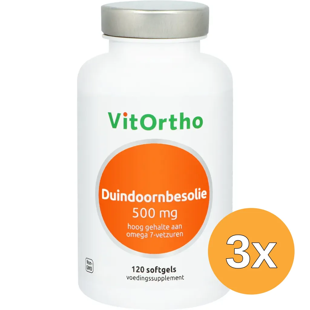 3x VitOrtho Duindoornbesolie (120 softgels)