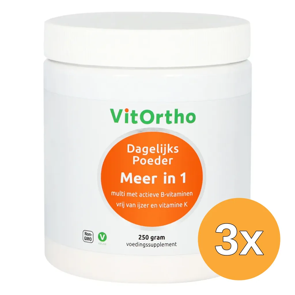 3x VitOrtho Meer in 1 Dagelijks poeder (250 gr)