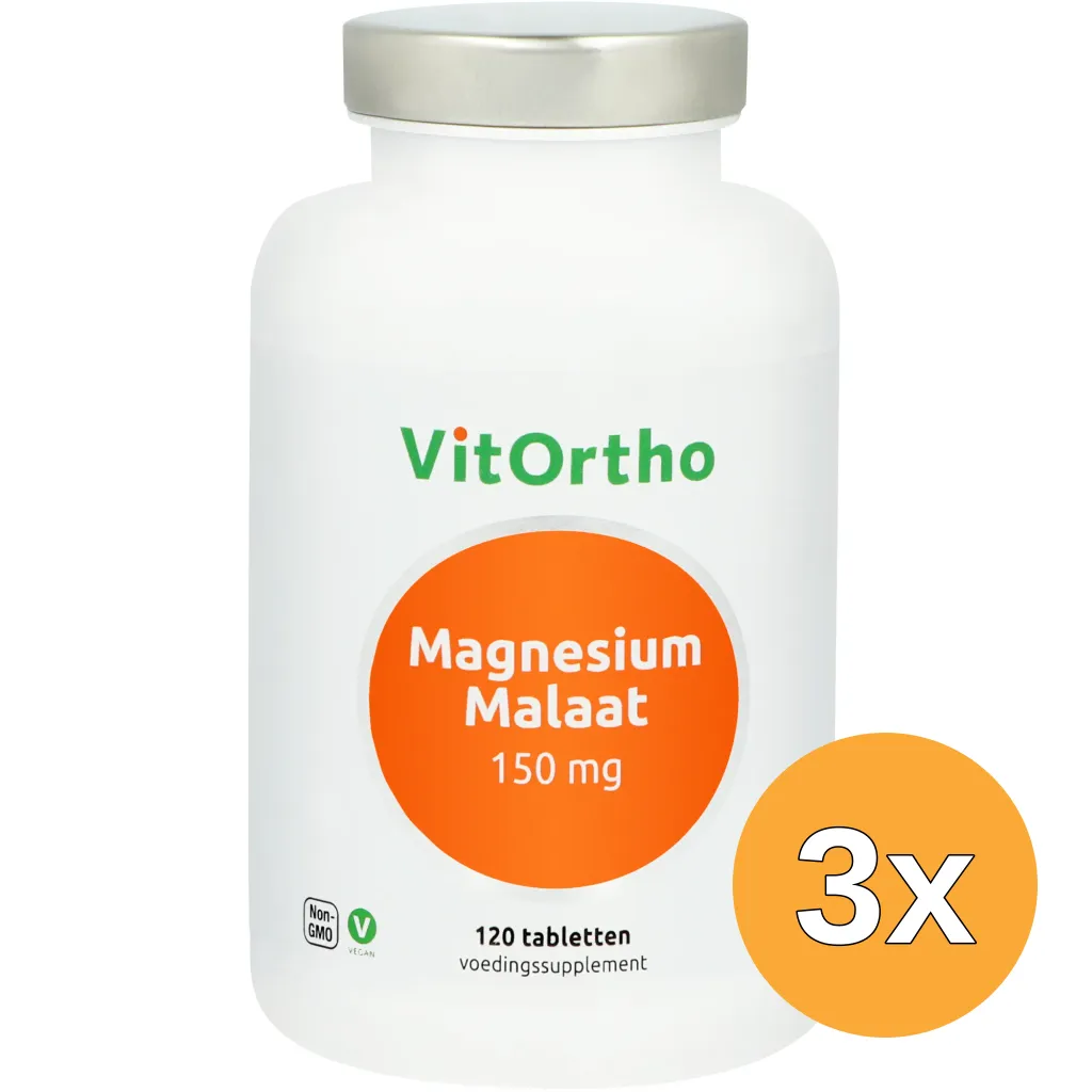 3x Vitortho Magnesium Malaat 150 mg