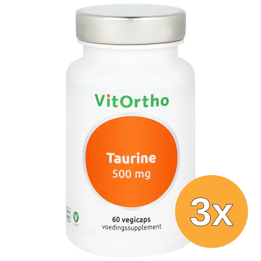 3x Vitortho Taurine 500 mg (60 vega capsules)