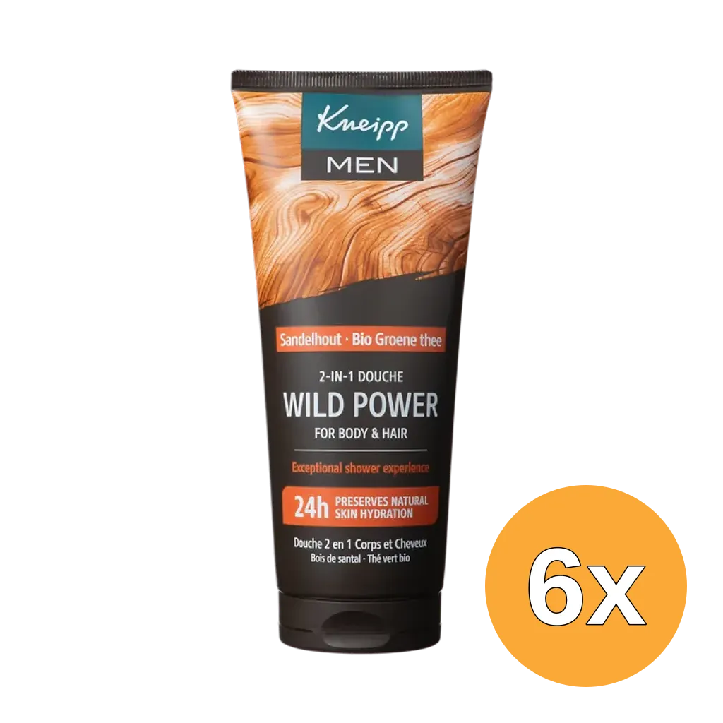 6x Kneipp Man Douche 2-in-1 Wild Power (200 ml)